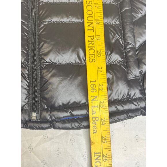 Bernardo Goose Down Puffer Vest L Black Nylon Outerwear Lightweight Warm Womens - Picture 12 of 13